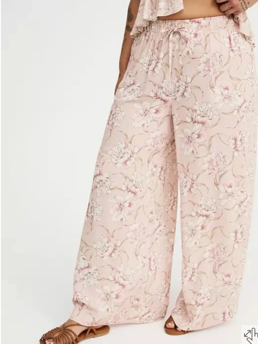 NWT TORRID Pull-On High-Rise Gauze Wide-Leg Pant SIZE 2X